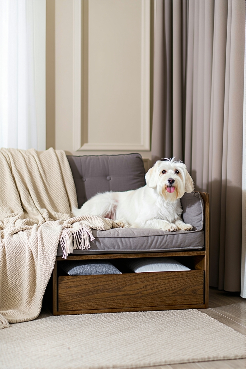 compact pet beds storage