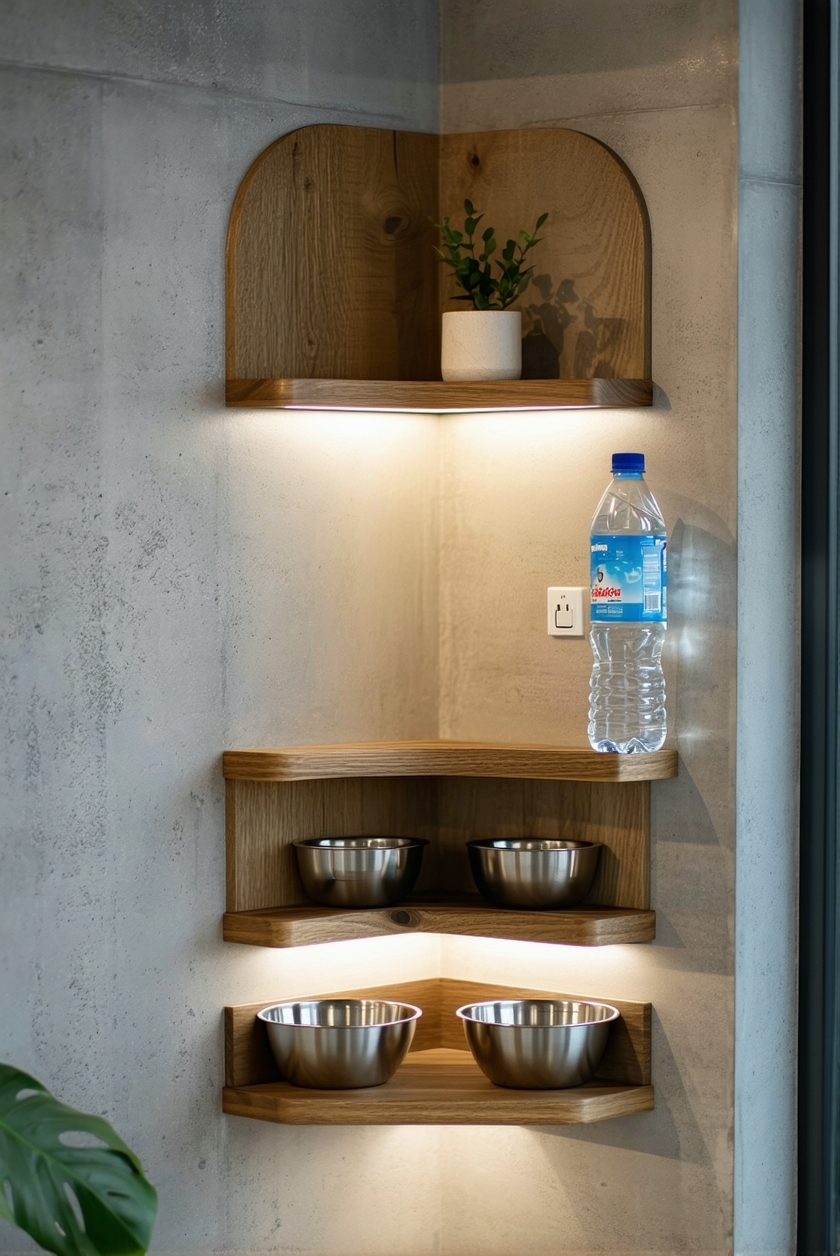 corner wall mounted storage solutions