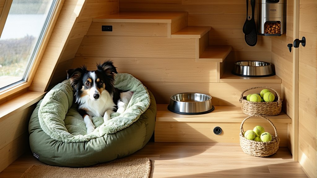 happy dogs in tiny homes