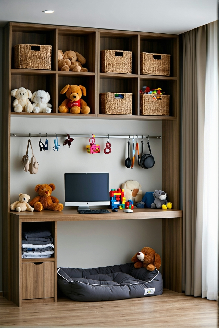 organized pet and office storage