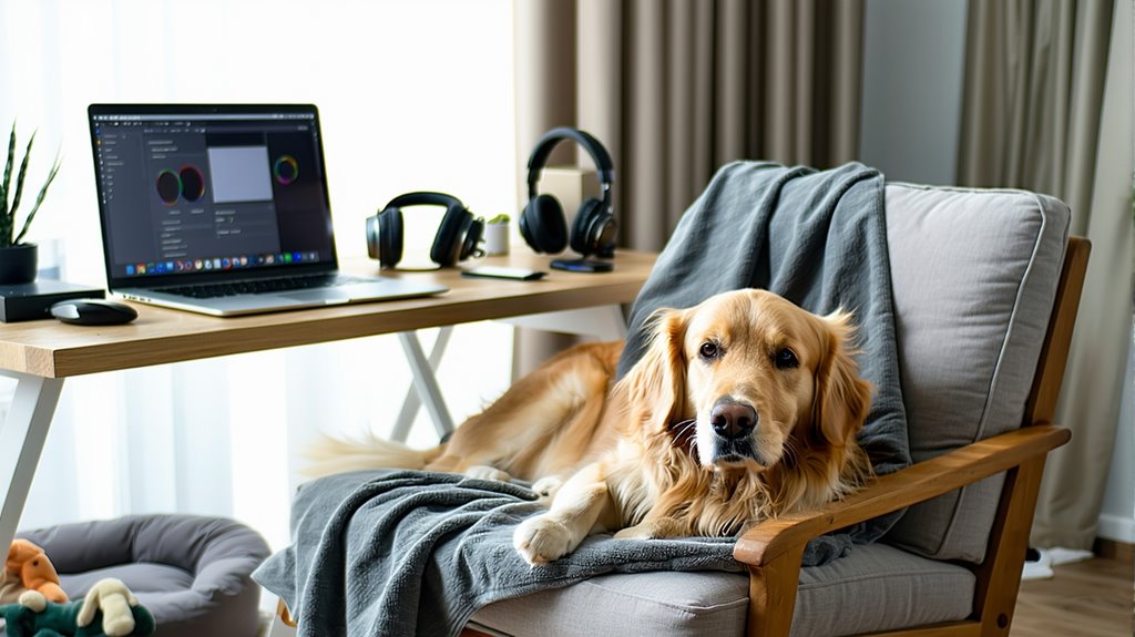 successful remote work dogs